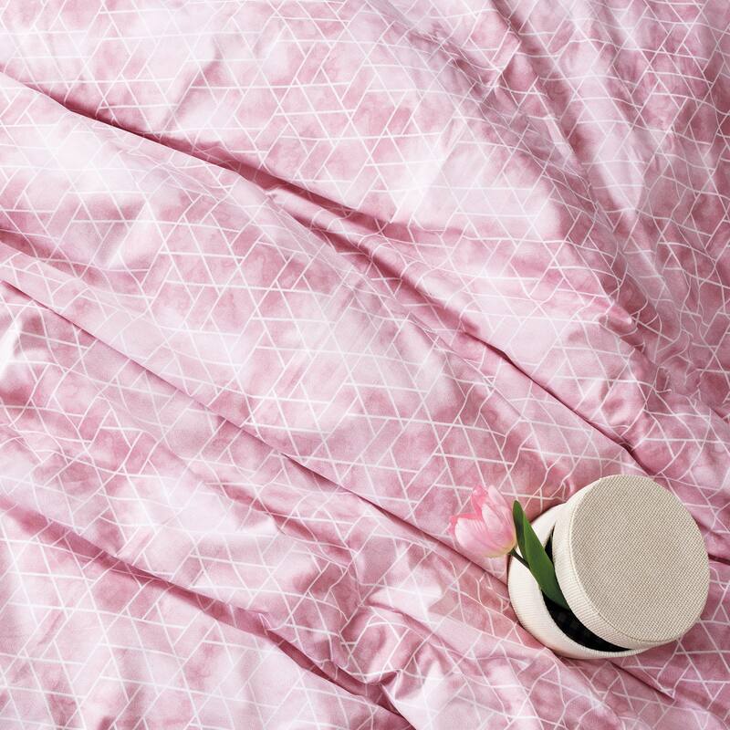 SUSSEXHOME Duvet Cover Set, 1 Duvet Cover, 1 Fitted Sheet and 2 Pillowcases | Pink, Hypoallergenic