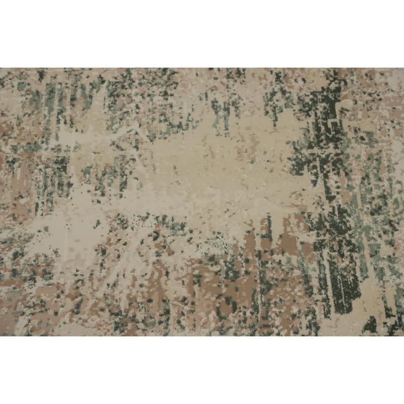 Machine Made Oriental Polyester Carpet Modern Abstract Beige & Ivories Abstract Area Rug - 7' 9'' X 5' 2''