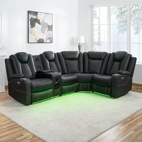 Reclining loveseat with led lights hotsell
