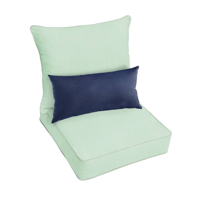 Oakley Sunbrella Solid Indoor/ Outdoor Corded Pillow and Chair Cushion Set