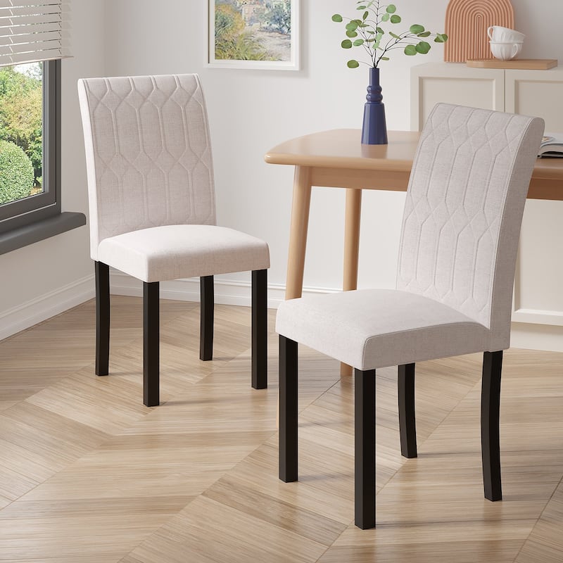 Javlergo Dining Chairs Set of 2/4/6 Upholstered Chairs with Solid Back for Kitchen Restaurant and Living Room