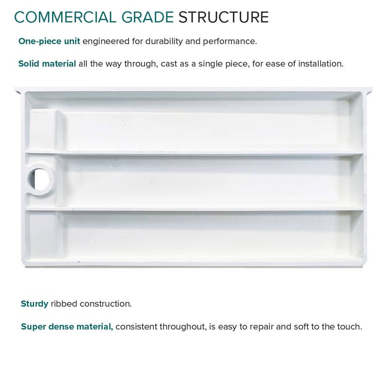 Transolid FSC6032R Commercial 60" x 32" Rectangular Shower Base with