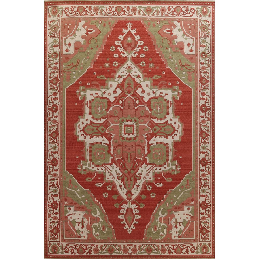 Traditional Heriz Serapi Turkish Oriental Area Rug Wool Hand-knotted - 9'9" x 13'0"