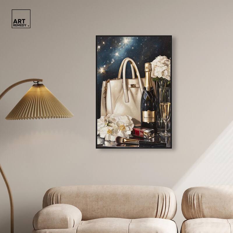 Cheers to Starry Glam Canvas by Art Remedy