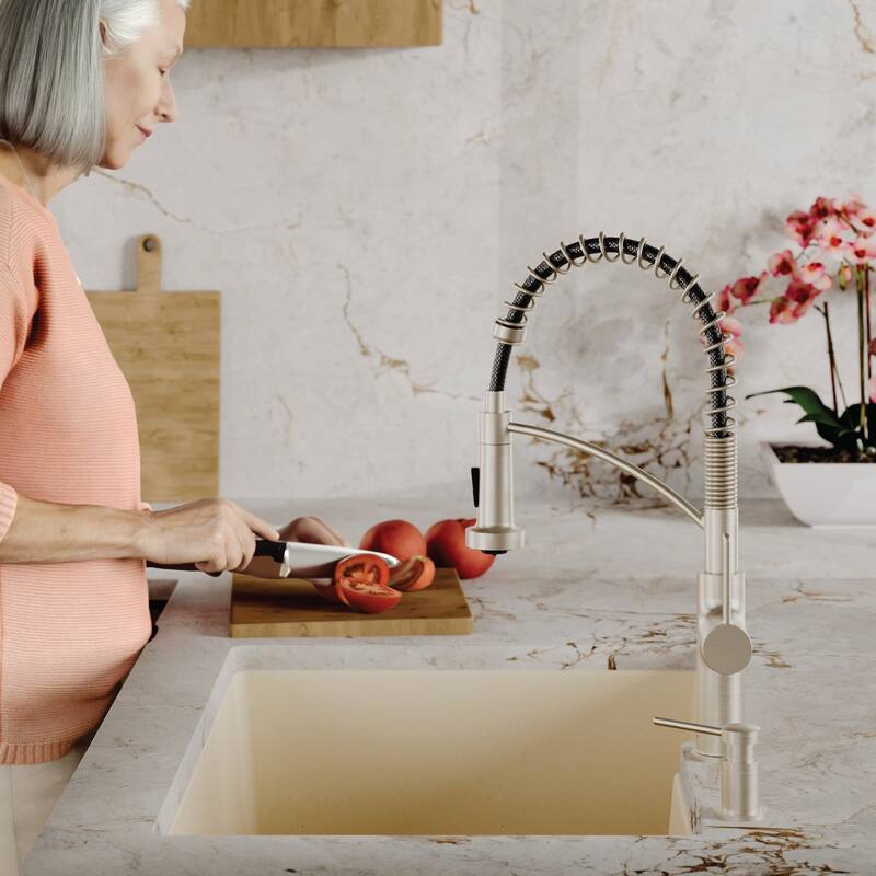 Karran 32" Undermount Large/Small Bowl Quartz Kitchen Sink Kit - 32" x 21.25" x 9"