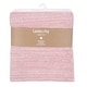 preview thumbnail 5 of 3, Lambs & Ivy Signature Pink/White 100% Cotton Marl Textured Knit Baby Blanket