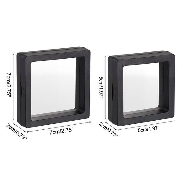Floating Frame Display Holders Stands 3D Jewelry Display Box with Base ...