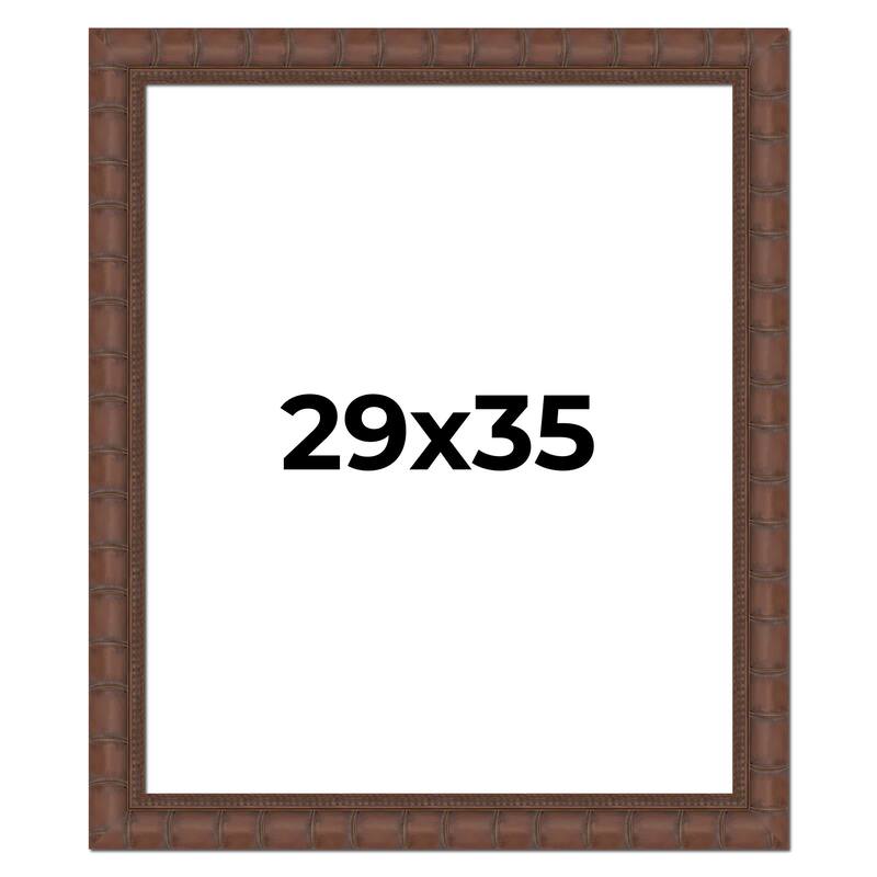 29x35 Frame Pewter Solid Wood Picture Frame Width 1.625 Inches | Interior Frame Depth 0.6875 Inches