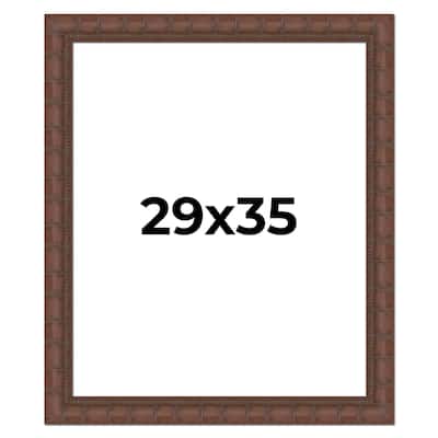 29x35 Frame Pewter Solid Wood Picture Frame Width 1.625 Inches | Interior Frame Depth 0.6875 Inches