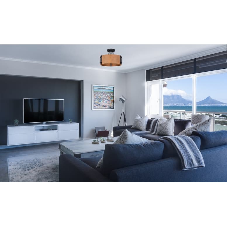 2 Light bulbs light rustic bronze light for kitchen metal ceiling light