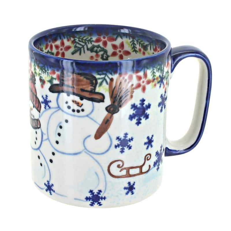 Blue Rose Polish Pottery Vena Mug - Snowflake Friends