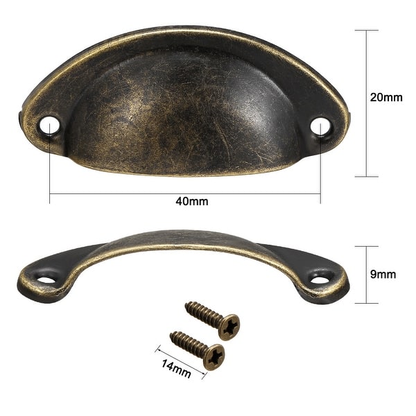 Cup Drawer Pull Kitchen Cabinet Handles 40mm Hole Centers ...