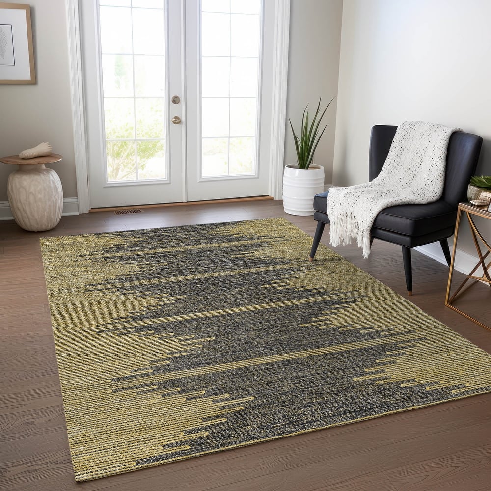 Machine Washable Indoor/ Outdoor Boho Moroccan Rug