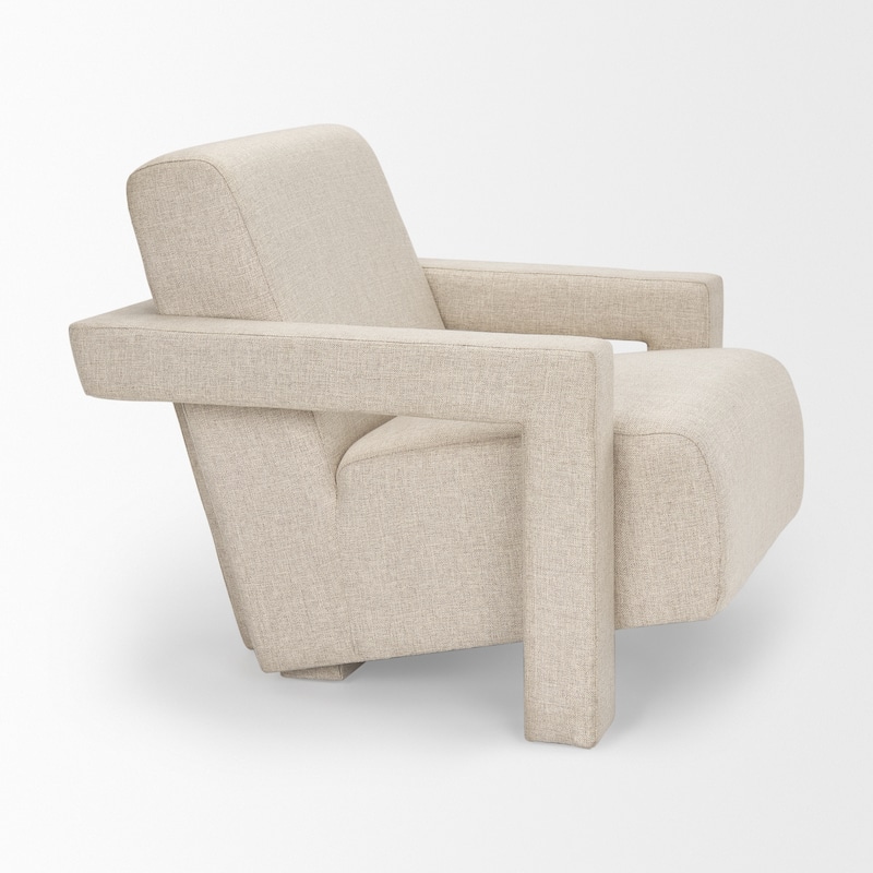 Sovereign Beige Fully Upholstered Accent Chair - 28.2"W x 34.7"D x 29.5"H