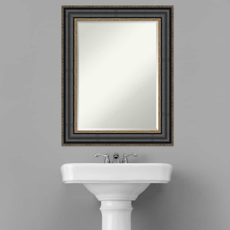 Beveled Bathroom Wall Mirror - Thomas Black Bronze Frame - Thomas Black Bronze