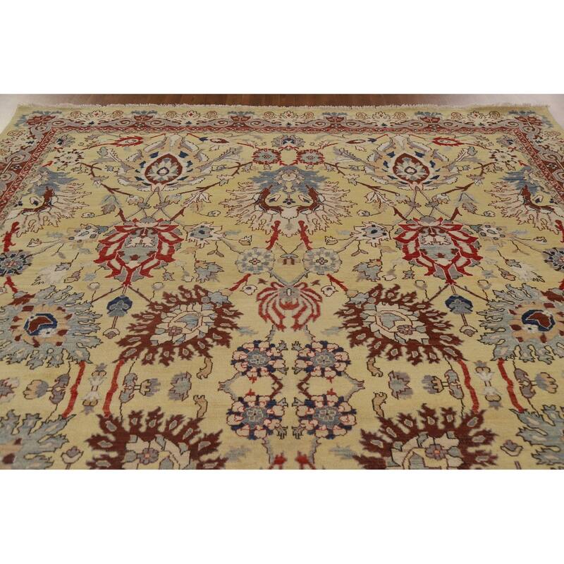 Vegetable Dye Ziegler Oriental Area Rug Hand-knotted Wool Carpet - 9'1"x 11'7"