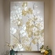 preview thumbnail 6 of 8, Mustard on Grey Blooms I-Premium Gallery Wrapped Canvas