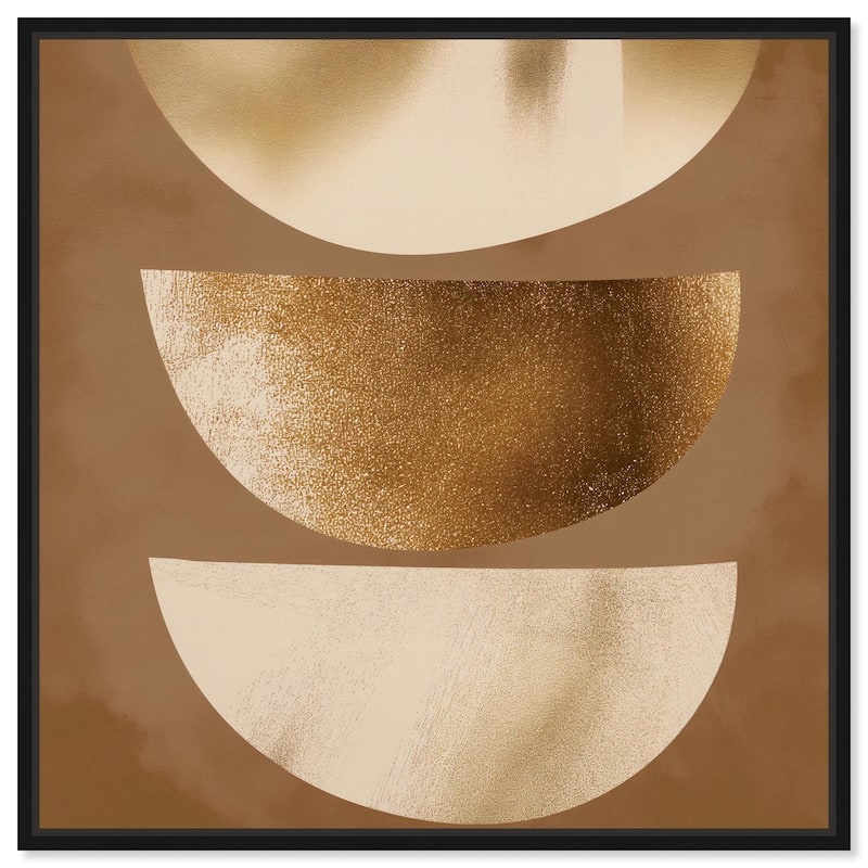 Golden Crescents I Canvas by Art Remedy - 30" x 30" - Black