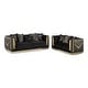 preview thumbnail 2 of 2, Furniture of America Ospray Glam 2-Piece Black Velvet Upholstered Zebra Print Sofa Set