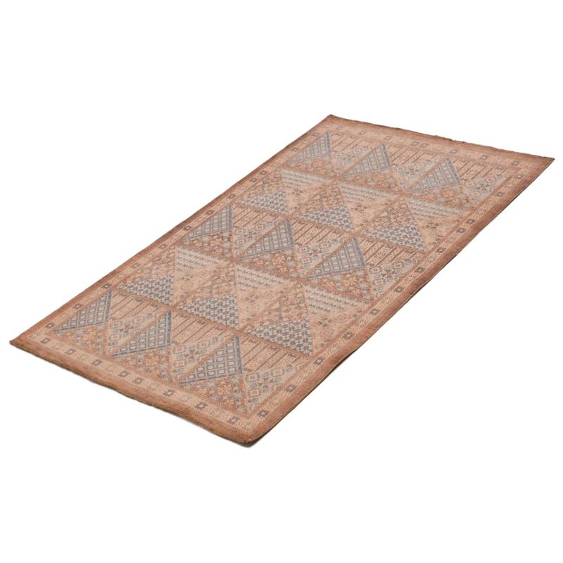 ECARPETGALLERY Hand-knotted Peshawar Finest Brown Wool Rug - 3'11 x 6'0