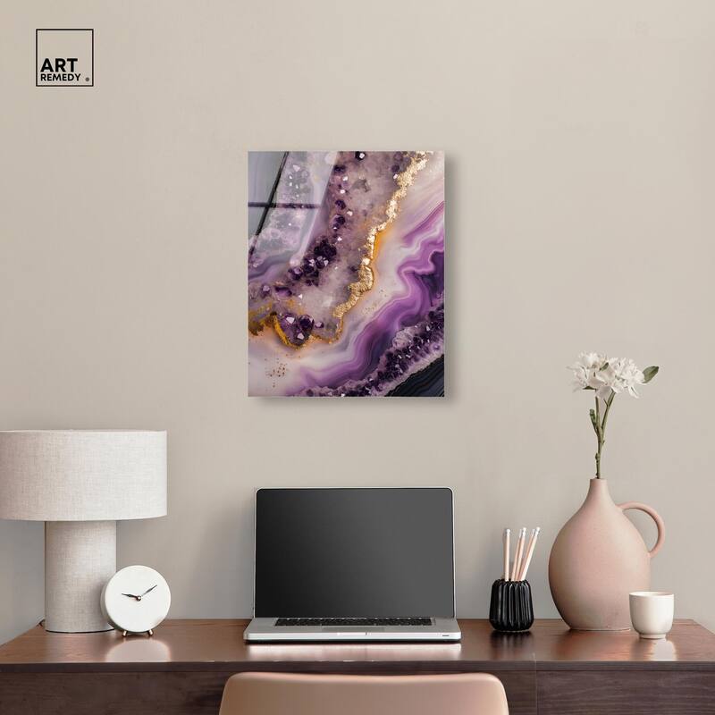 Amethystine Dream I Acrylic by Art Remedy, Ready to Hang