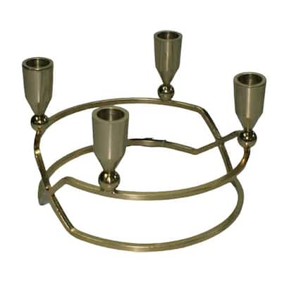 Jiallo Antique Gold 4-Lite Candle Holder