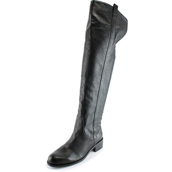 Delman Sofie Round Toe Leather Over the Knee Boot
