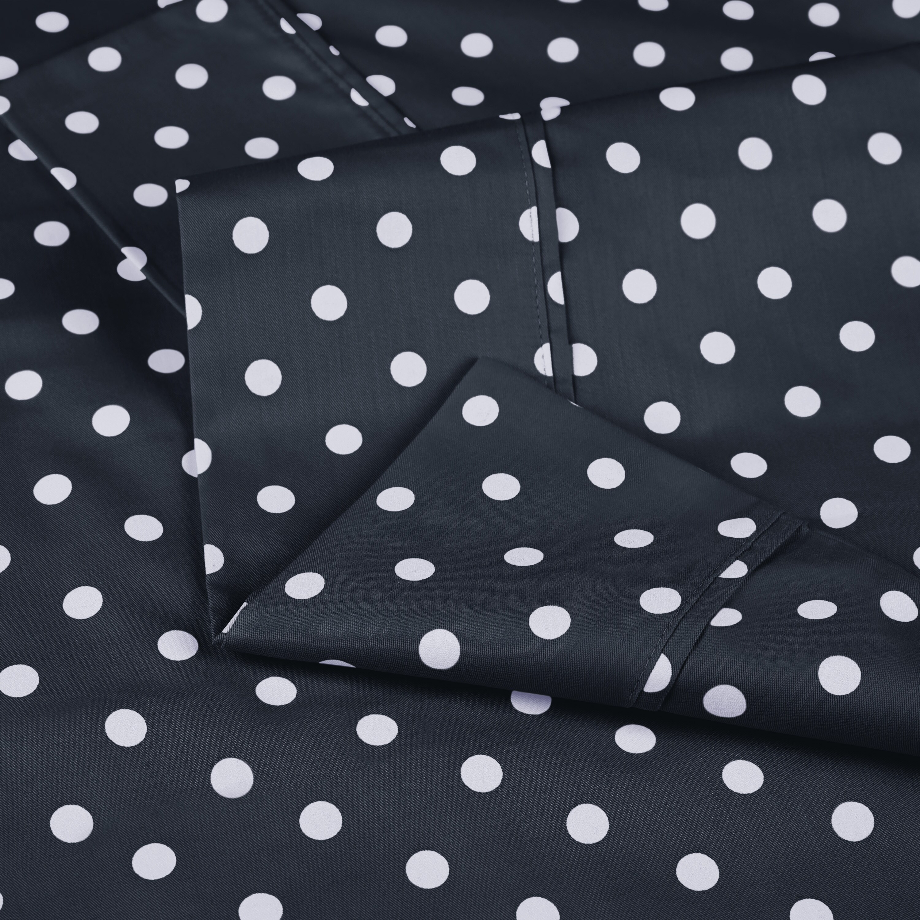 Superior Thread Count 600TC Cotton Blend Polka Dot Bed Sheet-image