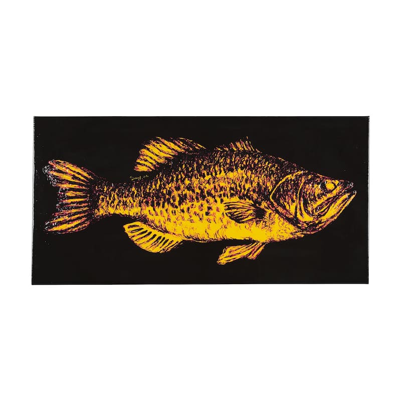 Largemouth Bass Orange (30 x 60) Canvas Art Print - Large