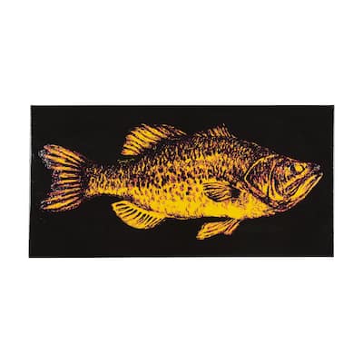 Largemouth Bass Orange (30 x 60) Canvas Art Print