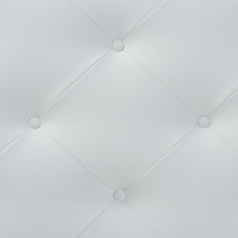 Modern Faux Leather Upholstered Headboard with Button Tufting and Adjustable Height, Fits Most Bed Frames