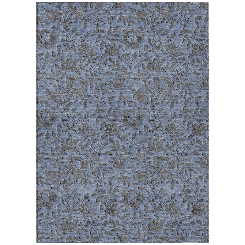 HomeRoots Floral Transitional Rectangle Outdoor Rug