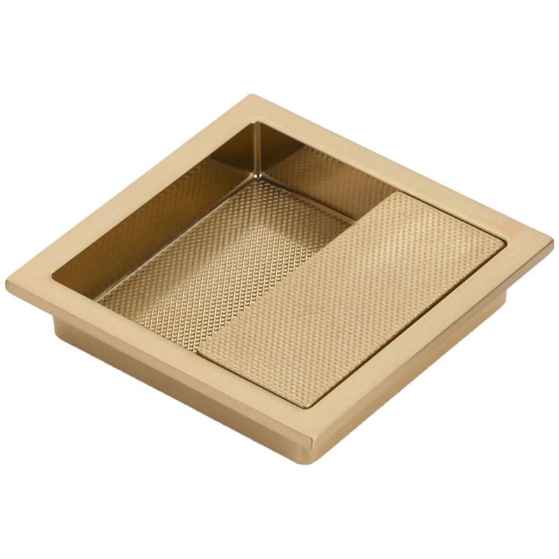 Schaub and Company MODO 3-7/8" Square Euro Modern Recessed Diamond - Signature Satin Brass