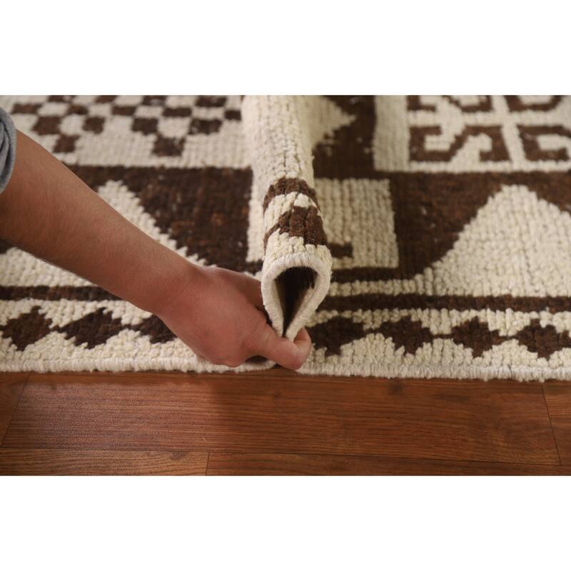 Turkish Anatolian Runner Rug Hand-knotted Natural Dye Wool Carpet - 2'10"x 15'1"