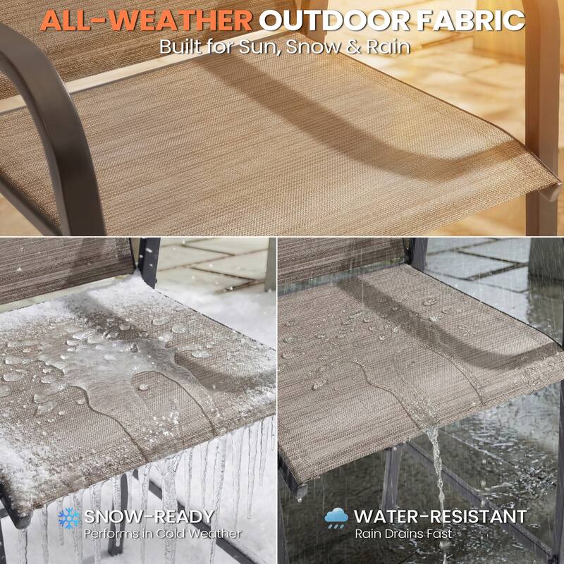 Pellebant Outdoor Bar Height Barstools Patio Bar Stools Chairs - 22.5 " D x 21.3 " W x 44 " H