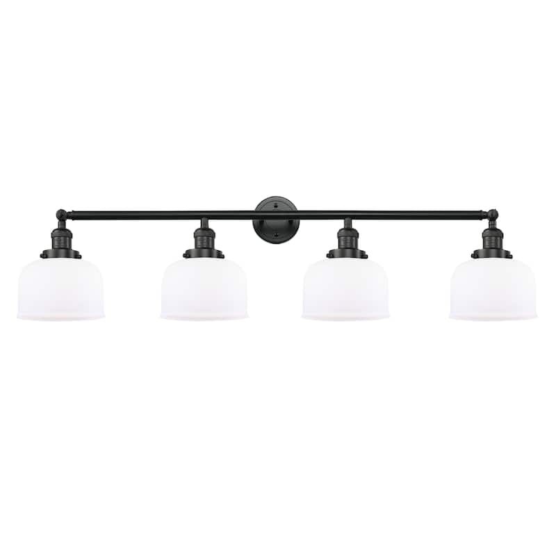 Innovations Lighting 215-10-44 Bell Vanity Bell 4 Light 44" Wide - Matte Black / Matte White