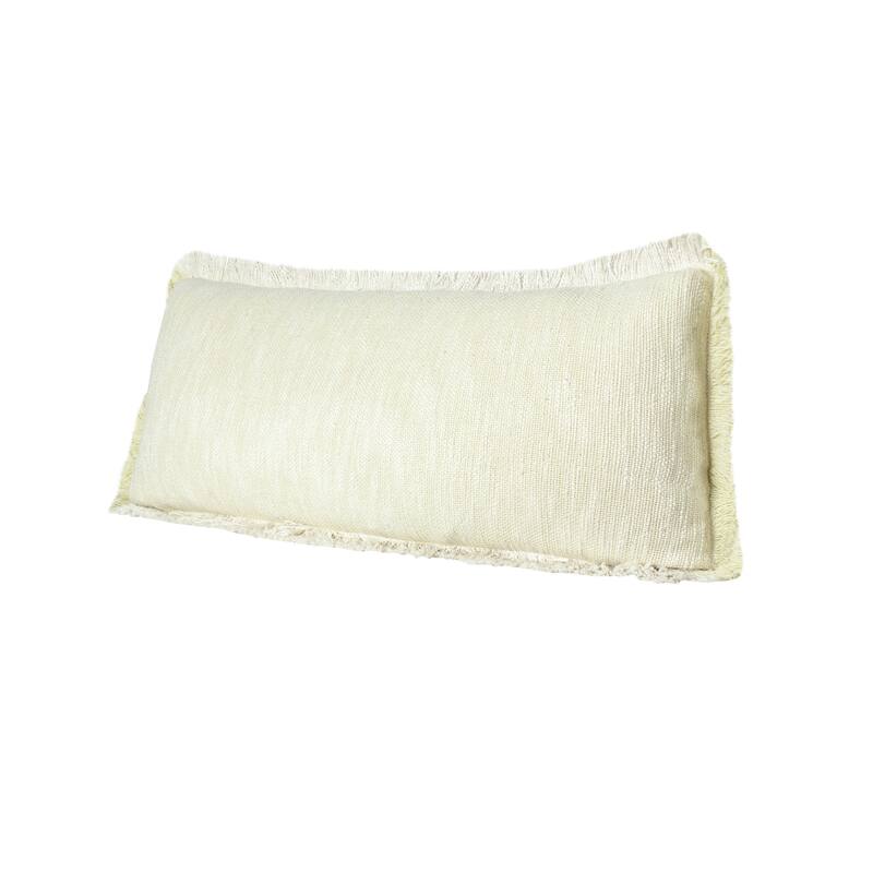 Sevita Two-Tone Cotton Fringe Throw Pillow