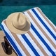 preview thumbnail 10 of 32, Arkwright Cabo Cabana 4-Piece Oversized Striped Beach Towel Set - 30x70