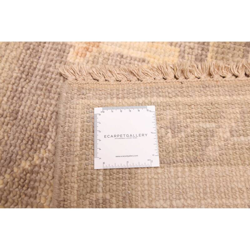 ECARPETGALLERY Hand-knotted Kavya Oushak Dark Grey Wool Rug - 8'11 x 11'11