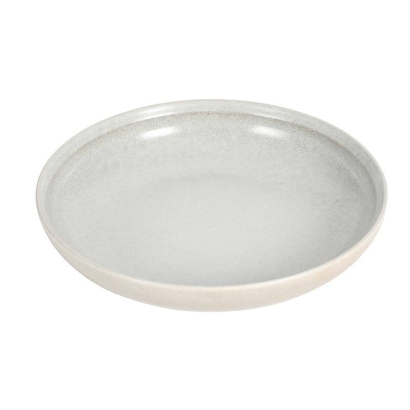 Gibson Elite Beckett 4-Piece Dinner Bowl Set - Reactive Glaze Stoneware - Shallow Pasta Bowls