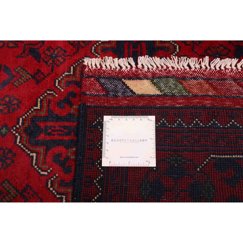 ECARPETGALLERY Hand-knotted Finest Khal Mohammadi Red Wool Rug - 3'1 x 7'0