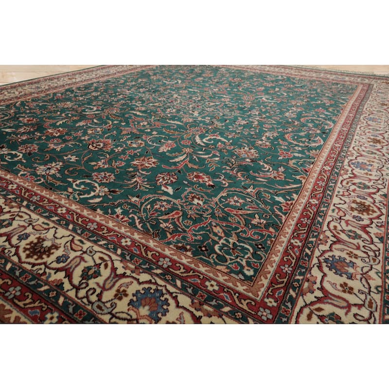 8x10 Hand Knotted Wool Emerald Kazan Pande Cameron Silky sheen Rug - 8' x 10'