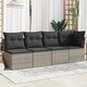 preview thumbnail 87 of 152, vidaXL Patio Sofa with Cushions Outdoor Seating Sectional Sofa Poly Rattan