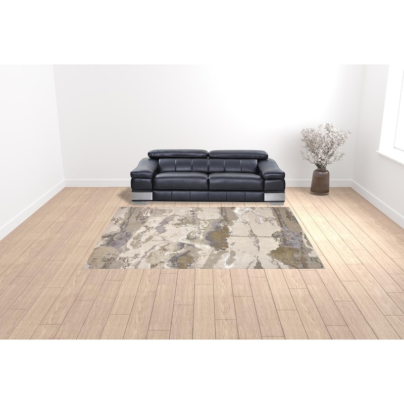 Zewo Abstract Area Rug By HomeRoots - 9' x 12'