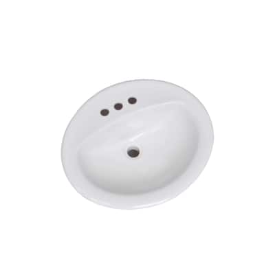 Design House Oval Drop-In Sink 20x17 Single Basin