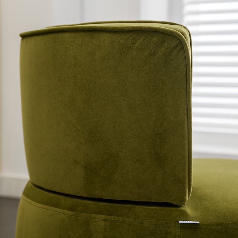 Olive 25.2" Upholstered 360° Swivel Barrel Chair