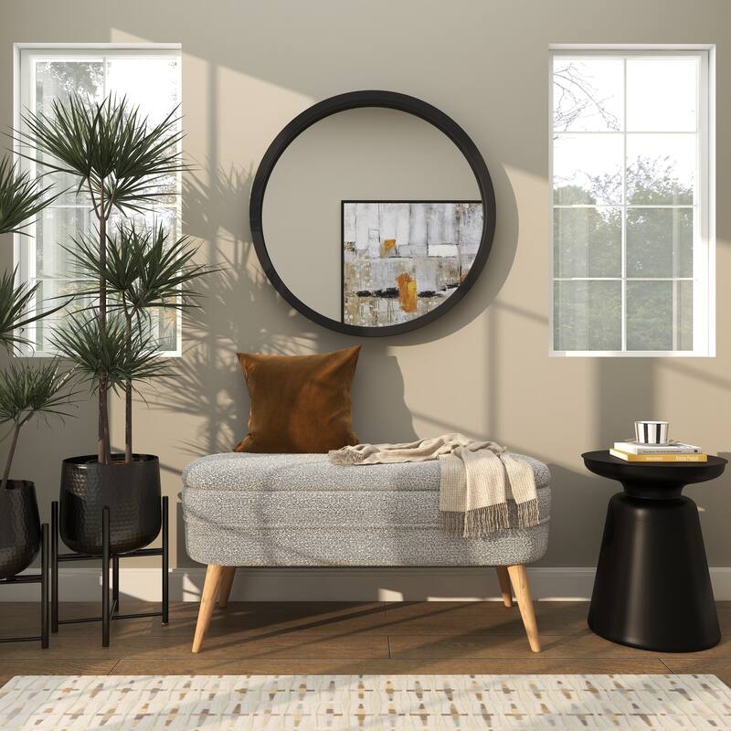 Black, White or Gold Wooden Room Wall Mirror with Thin Frame