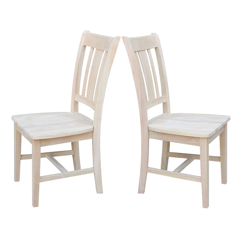 International Concepts Solid Wood San Remo Splatback Chairs - Set of 2