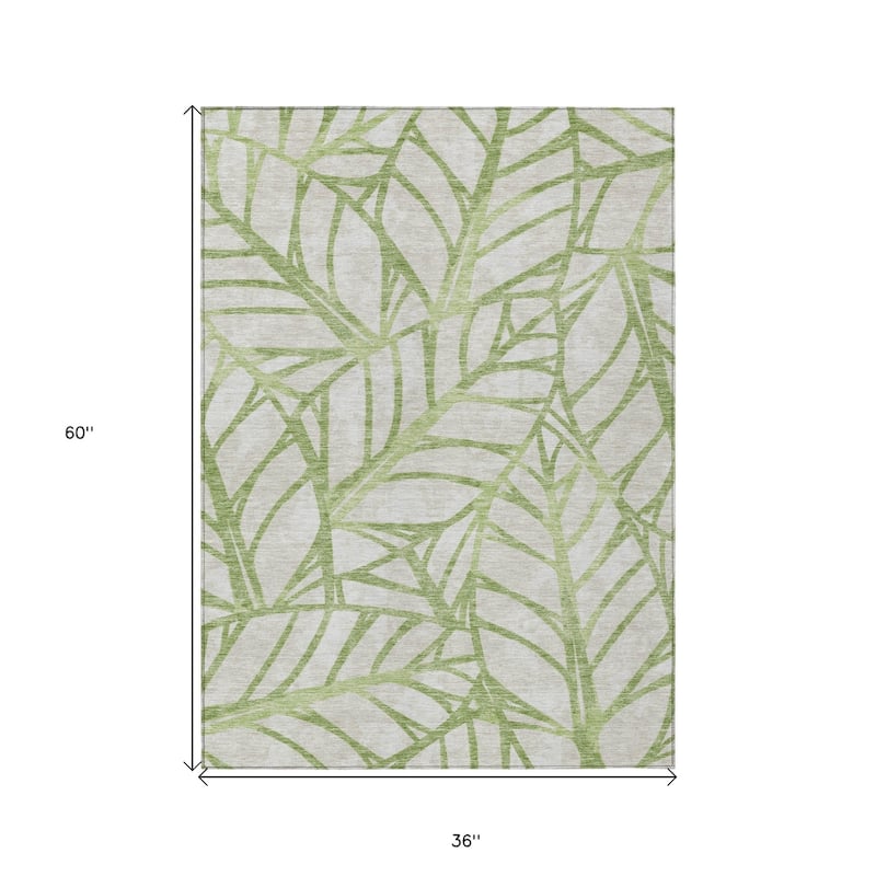 HomeRoots Floral Transitional Rectangle Outdoor Rug