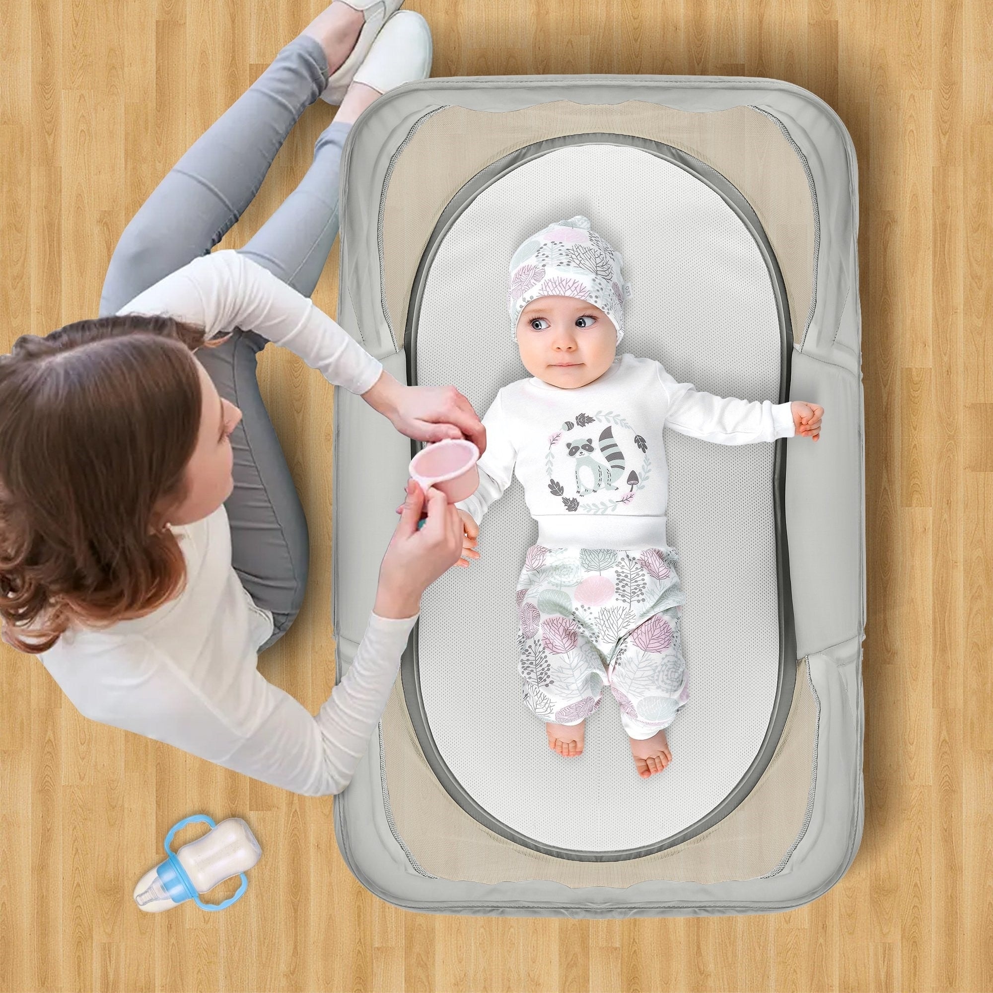 Travel Baby Bassinet Portable Baby Bed for Newborn Infants Folding